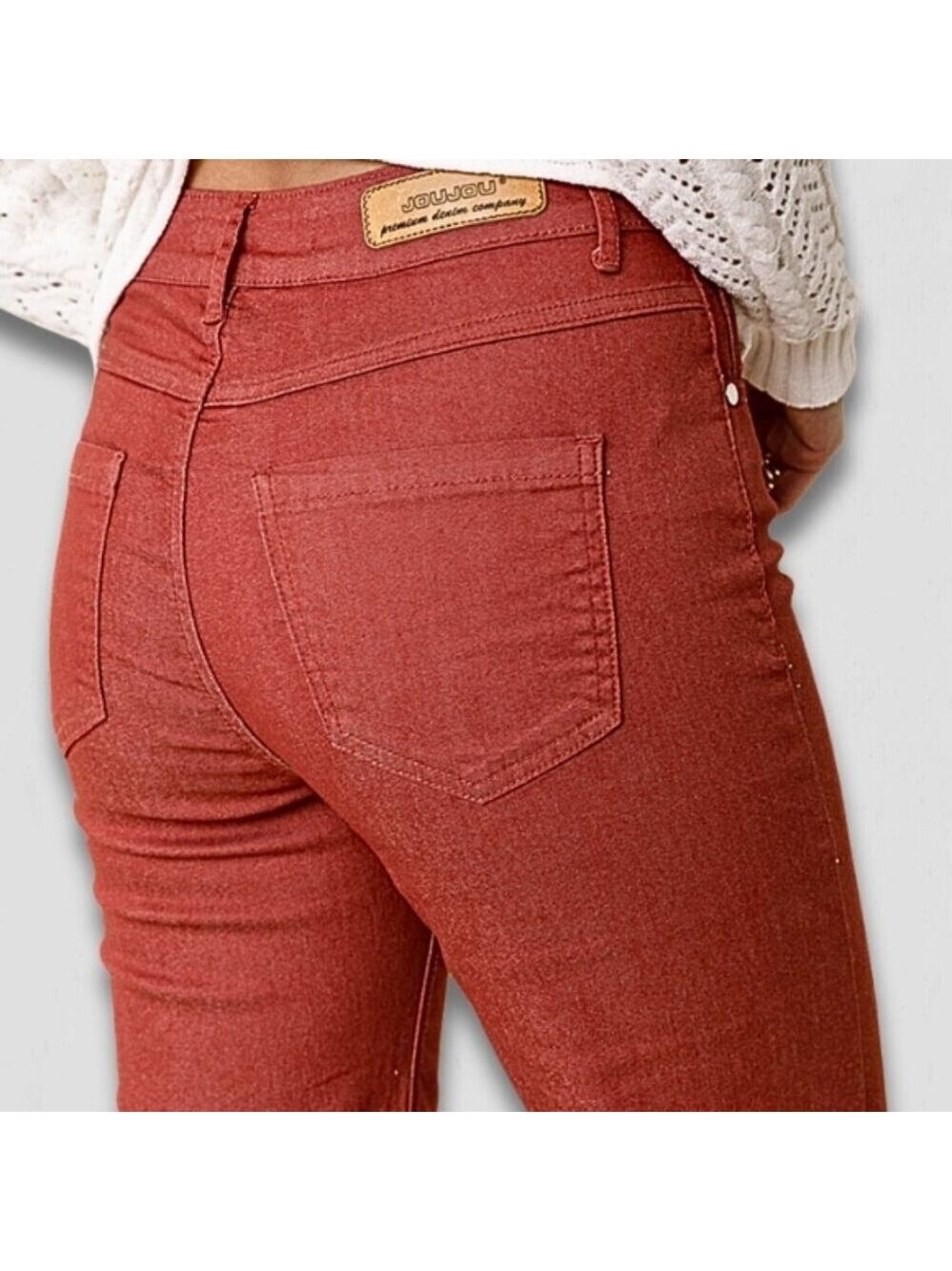 JouJou Jacey Terracotta Culotte Pants Straight Leg Size 27 - Picture 2 of 11